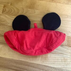 Disney Baby Red Mickey Ears Beret Baby Hat Size 0-3 Months